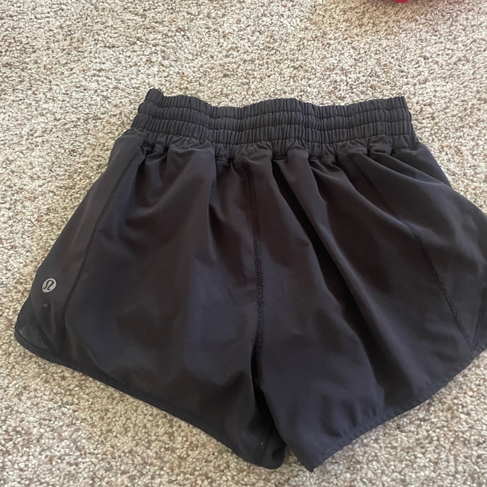 Lululemon Athletica Black Athletic Shorts with Elastic Waistband